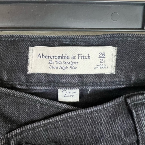 Abercrombie & Fitch Jeans Crossover ‘90s Slim Straight High Rise Size 26/2 Short - Picture 4 of 6